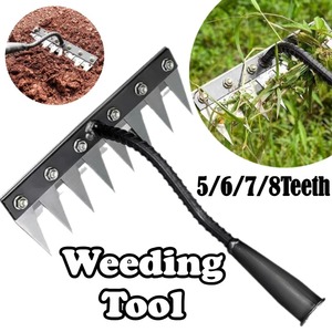 Rastrillo Agrícola de 5/6/7/8 Dientes, Herramienta para Remover Maleza y Aflojar la Tierra, Rastrillo Multifuncional de Metal para Jardín, Herramientas de Jardinería - Product Image 1