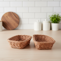 Panier de rangement en rotin pour fruits et légumes, fait main, durable, écologique, imperméable, gain de place, moderne, pour supermarché, vente en gros