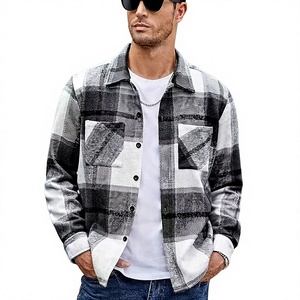 Chemise en flanelle décontractée pour homme, manches longues, automne-hiver, 100% coton, anti-rides, respirante, rayée, chaude, tendance, polyvalente - Product Image 6