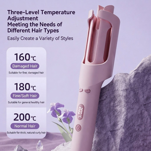 Fer à boucler automatique avec plus de 100 millions d'ions négatifs, coiffage à air froid et conception anti-brûlure pour tous types de cheveux - Product Image 4