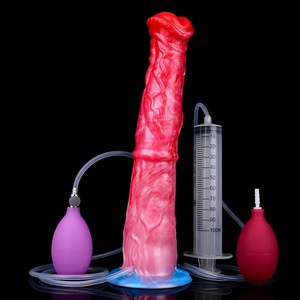 Dildo Animale Enorme da 28 cm con Eiaculazione, Plug Anale Gonfiabile per Cani con Nodo Espandibile, Stimolazione <span class=keywords><strong>Fantasy</strong></span> Alien - Product Image 6