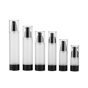 Botol Pompa Kosmetik Tanpa Udara untuk Krim dan Lotion 15ml-120ml, Tersedia Warna Bening, Frosted, Putih, Hitam, dan Sablon untuk Serum Perawatan Kulit - Product Image 2