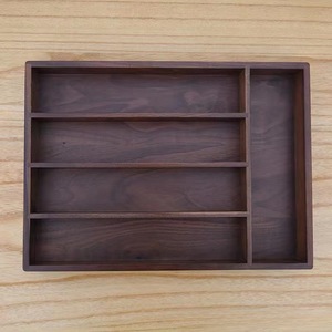 Wooden Cutlery <b>Storage</b> <b>Box</b> Rectangular Drawer Organizer For <b>Kitchen</b> Fork Spoon Chopsticks Hotel Catering Use - Product Image 3