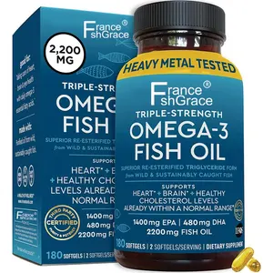 Suplemento de óleo de peixe Omega 3 servindo suplementos de ácidos graxos com EPA DHA e Omega3 Triglicerídeos re-esterizados