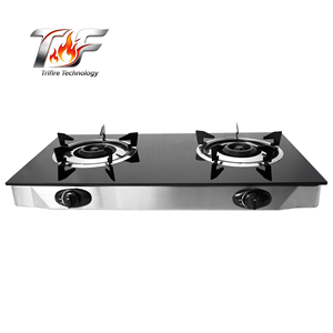 Fogão a Gás Trifire 2026 em Promoção para África, 2 Queimadores, 4.0kW, Controle por Botão, Ignição Manual, Vidro Moderno, Cozinha Modular de Alta Qualidade - Product Image 3