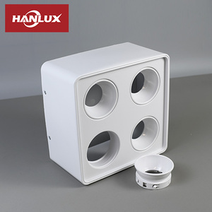 Support de plafonnier encastré de style industriel, rond ou carré, avec corps en fer, pour éclairage <span class=keywords><strong>spot</strong></span> encastré. - Product Image 4