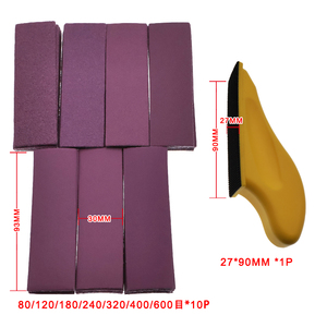 Kit de 71 Piezas de Papel de Lija Morado con Bloque de Lijado Manual, Hojas de Papel Abrasivo Rectangulares para Pulir Madera, Metal <span class=keywords><strong>y</strong></span> Automóviles - Product Image 3