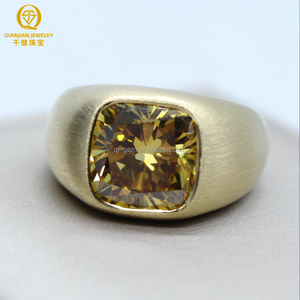 Customized Jewelry Set Gold Plated <strong>Ring</strong> Diamond <strong>Ring</strong> Sterling Silver 925 1ct <strong>Moissanite</strong> <strong>Men</strong> <strong>Ring</strong> - Product Image 3