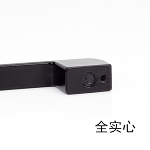 Poignées de meuble modernes en alliage d'aluminium noir, forme barre, durables, pour tiroirs, armoires et placards - Product Image 2