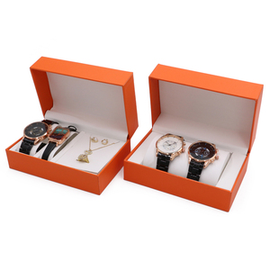 Estuche de Regalo de Lujo para Relojes de Cuero PU con Logotipo Personalizado, Juego de Caja de Exhibición para Anillos, Collares, Pulseras y Relojes, <span class=keywords><strong>Jiesheng</strong></span> - Product Image 3