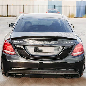 สปอยเลอร์หลังคาร์บอนไฟเบอร์สำหรับรถเบนซ์ C-Class Sedan W205 ปี 2015-2021 รุ่น C63s AMG PSM สไตล์สีดำเงา - Product Image 4