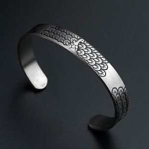 Stainless Steel Positive Inspirational Quote Custom Engraving Personalized Open Cuff <b>Bangles</b> Waterproof Ring Jewelry <b>Set</b> - Product Image 2