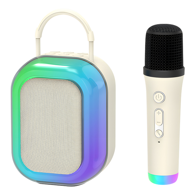 New Arrival Wireless Portable Karaoke Speaker Handheld RGB Light Built-in Microphone USB/AUX BT V5.3/V5.4 Home Party