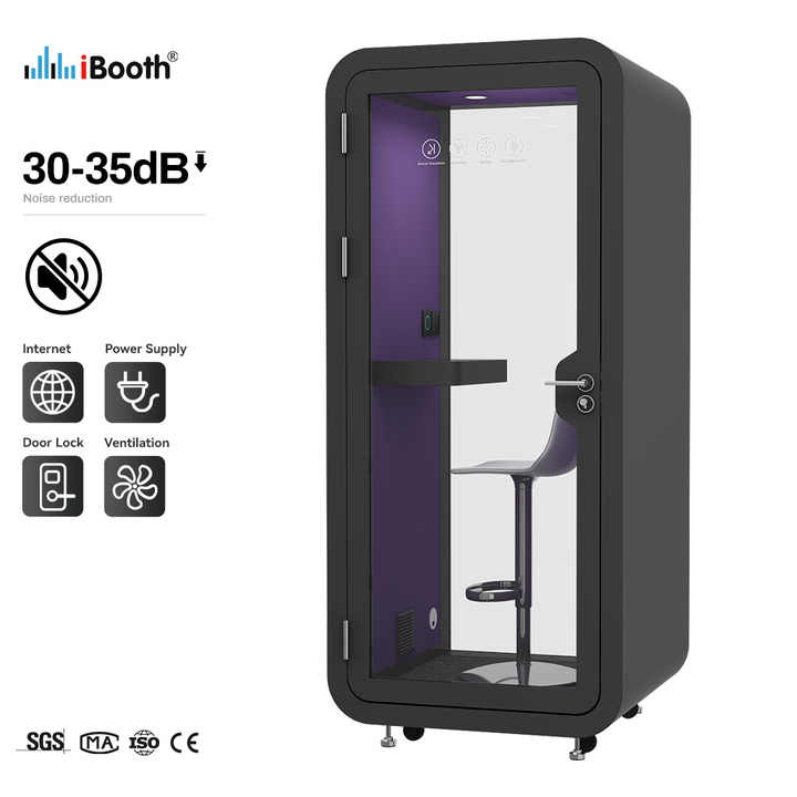 Modern Sound Proof Office Booth With Furniture Conference Table and ...