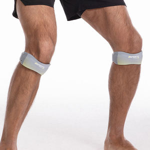 Bande de soutien rotulien ajustable pour la sécurité sportive avec logo personnalisé, coussinet en silicone à double pression, attelle de genou - Product Image 2