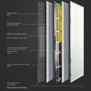 Porte de sécurité d'entrée extérieure de conception populaire protection de qualité porte d'entrée blindée de maison moderne - Product Image 6