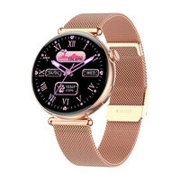 Hermoso Reloj Inteligente de Salud para Mujer ET491, Pantalla a Color AMOLED HD de 1.32'', Monitor de Frecuencia Cardíaca, Rastreador de Actividad Física, ECG con Función de Llamada