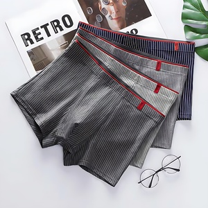 Slip personalizzati in cotone da uomo <span class=keywords><strong>Sexy</strong></span> Boxer in seta con pizzo a metà vita in tessuto stampato traspirante con motivo a maglia tipo di fornitura - Product Image 3