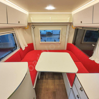 Caravane de luxe moderne en aluminium aéronautique, tout-terrain, avec douche et toilettes, légère et remorquable – Vente chaude aux États-Unis