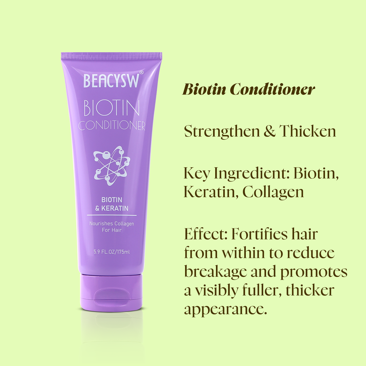 Après-shampooing à la biotine fortifiant et épaississant