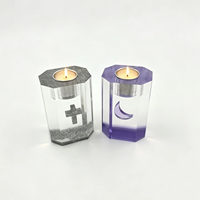 Porte-bougie en acrylique personnalisé, porte-bougie tealight moderne, décoration de table, décoration de la maison