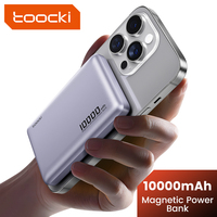 Batería Externa Toocki Safe de 5000mAh/10000mAh con 9 Protecciones de Carga y Batería de Polímero, Absorción Magnética Estable para iPhone 12-15