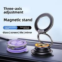 Nouveau support magnétique pour téléphone à ventouse ultra-mince Macaron 360 °   Support de tableau de bord de voiture rotatif en alliage de zinc pour téléphones et tablettes