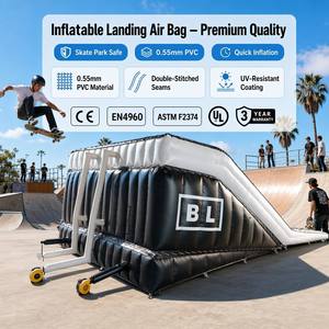 Coussin d'atterrissage gonflable commercial pour BMX, <span class=keywords><strong>VTT</strong></span>, FMX, skateboard, sports extrêmes, entraînement, CE EN4960 ASTM EN14960, respectueux de l'environnement, 500 kg - Product Image 2