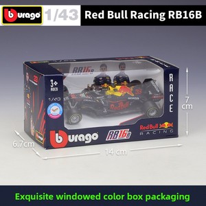Bburago 1:43 <span class=keywords><strong>Red</strong></span> <span class=keywords><strong>Bull</strong></span> Racing RB16B # 33 Max Verstappen Modèles de voitures de course F1 en métal moulé sous pression pour collectionneurs, cadeau, vente en gros - Product Image 4