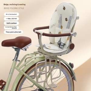 Siège enfant pour vélo, siège de sécurité pour vélo électrique monté à l'arrière, siège enfant pliable à une touche pour VTT, protection complète - Product Image 4