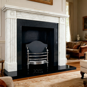 Revestimiento de <span class=keywords><strong>Chimenea</strong></span> de Piedra de Mármol Tallado a Mano con Diseño Europeo, Tamaño y Color Personalizables para Decoración <span class=keywords><strong>Interior</strong></span> de Jardín de Villa - Product Image 4