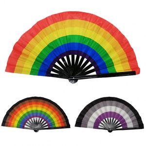 Abanicos Plegables de Bambú Grandes de 33 cm (13 Pulgadas) al por Mayor, Abanico de Mano para Fiestas y Bailes - Product Image 1