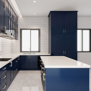 Gabinete de pared de cocina, Isla de madera contrachapada para Villa, muebles para el hogar, comedor, diseños libres en blanco, juego de gabinete de Isla de cocina de lujo - Product Image 3