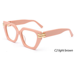 نظارات بصرية عصرية للسيدات في الولايات المتحدة الأمريكية ولوحة نسيج سميك من أسيتات عين القط الجديدة عبر الحدود منتجات التجارة الإلكترونية - Product Image 3