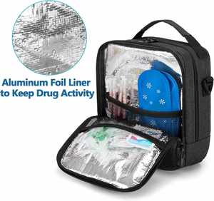 Estuche Refrigerante para Insulina, Bolsa de Viaje para Suministros de Diabetes con Correa para el Hombro, para Medidor de Glucosa y Suministros Diabéticos - Product Image 3