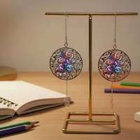 Marque-page pendentif en laiton gravé sur mesure, motif rose dégradé, fournitures scolaires de qualité supérieure, papeterie créative HauHwa
