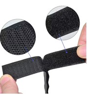 Kostenlose Probe 50mm Schwarzes Flammhemmendes Klettband Feuerfestes 100% Nylon Klettband für Sicherheitskleidung