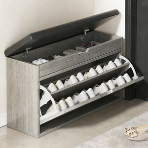 Armoire à <span class=keywords><strong>chaussures</strong></span> en bois moderne sur mesure, design gain de place, étagère à <span class=keywords><strong>chaussures</strong></span> multifonctionnelle, organisateur d'entrée, durable - Product Image 1