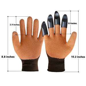 Guantes de jardinería para excavación y plantación, con puntas de los dedos resistentes, 4 garras de plástico ABS, antideslizantes, a prueba de espinas - Product Image 3