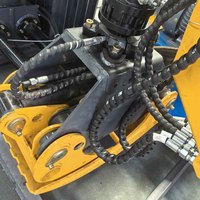 Chargeur de grumes de type stationnaire, machine forestière, grue à grumes à bras articulé, grue à grumes électrique, engrenage à roulement, capacité 650 kg