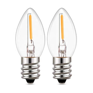 مصابيح LED من نوع C9 بقوة 0.6 واط، مصباح ليلي بخيوط LED على طراز إديسون، مصباح LED بقاعدة شمعية E17 بجهد 120 فولت - Product Image 5