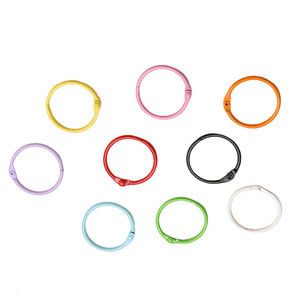Colored Painted Card Ring 3 Cm Metal Sliding Round For Bracelet Making DIY Jewelry <b>Accessories</b> - Product Image 2