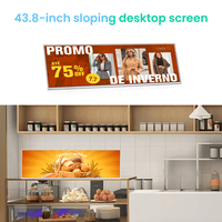 Écran LCD numérique HD mural pour menu, affichage publicitaire intérieur pour restaurant/café