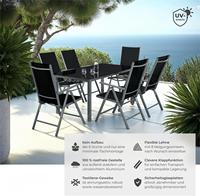 Ensemble de chaises pliantes en aluminium, ensemble de meubles de jardin, table d'extérieur, adapté aux balcons, jardins, cours et terrasses