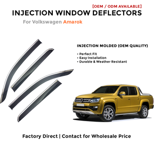 Injection Window Visors Rain Guards for Volkswagen Amarok | Side Window Deflectors Custom Fit Auto Accessories - Product Image 2