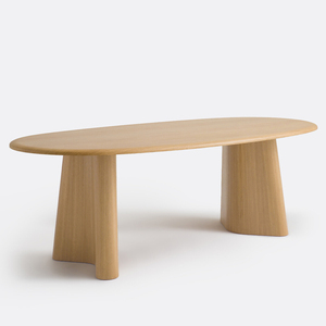 Stile di lusso contemporaneo sala da pranzo mobili tavolo di alta qualità 6 8 tavolo da pranzo per sedia ristorante ovale in legno di quercia - Product Image 5