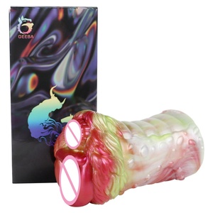 GEEBA Masturbateur Masculin à Double Canal, Vagin Réaliste en Silicone Souple, Godet de Masturbation Tout Confort, Jouet Sexuel d'Entraînement Pénien pour Adultes - Product Image 5