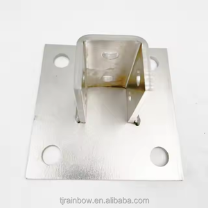 อุปกรณ์เสริมฐานเสาเหล็กชุบสังกะสีแบบเชื่อมปั๊มขึ้นรูปตามสั่ง - Product Image 2