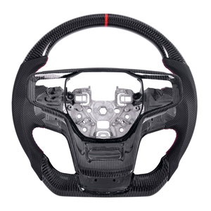Volante LED de Fibra de Carbono para Ford Mustang <span class=keywords><strong>GT</strong></span> V6 EcoBoost Shelby GT350 GT500 2015 2016 2017 2018 2019 2020 2021 <span class=keywords><strong>2022</strong></span> 2023 - Product Image 3
