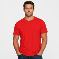 T-shirt pour homme en coton 100% 220GSM, col rond, grande taille, marque privée OEM